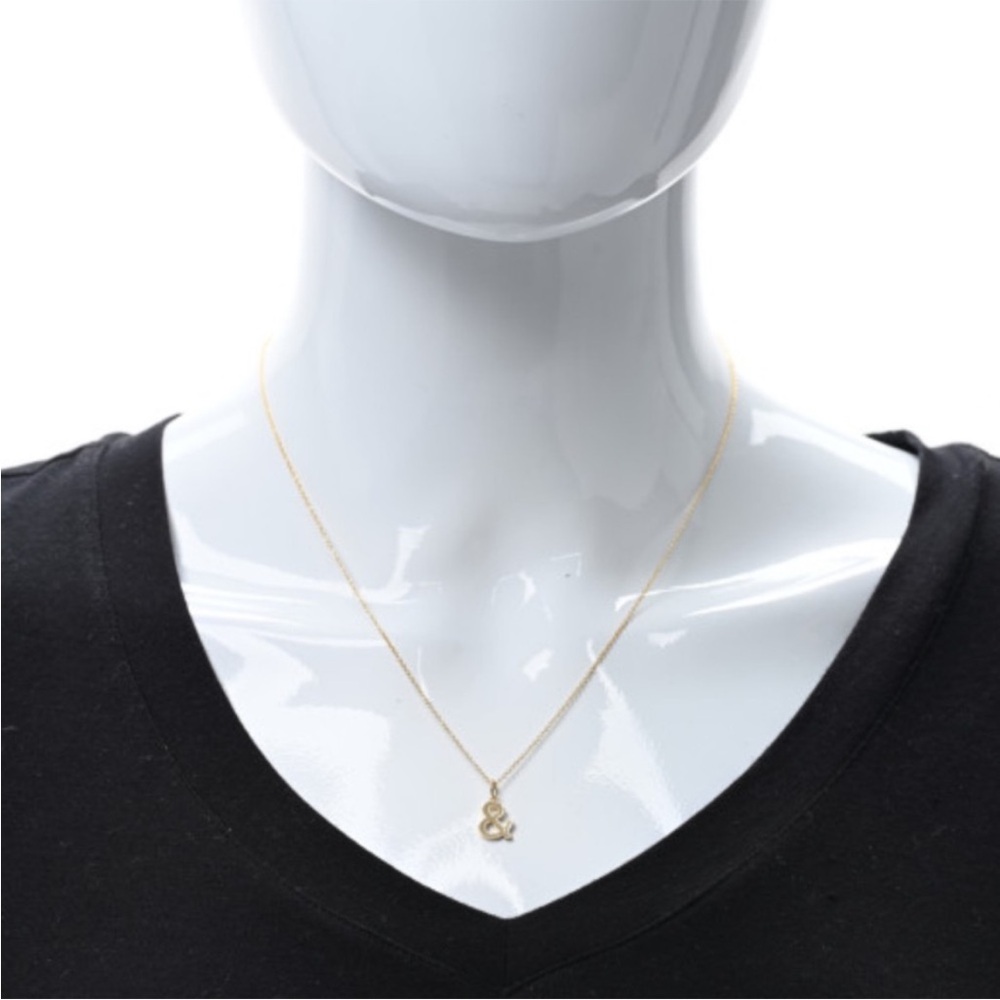Tiffany Gold Ampersand Pendant Necklace - Picture 10 of 10